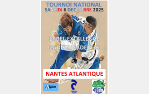 Tournoi National Excellence Cadets Nantes samedi 6 décembre 2025