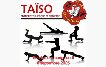 REPRISE DES COURS TAÏSO lundi 8 septembre 2025